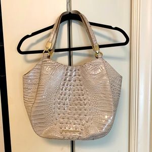 Off white snake skin purse